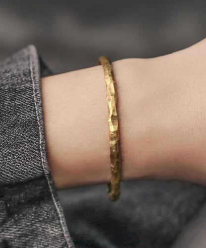 Original Design Concave And Convex Texture Handmade Universal Copper Cuff Bangles