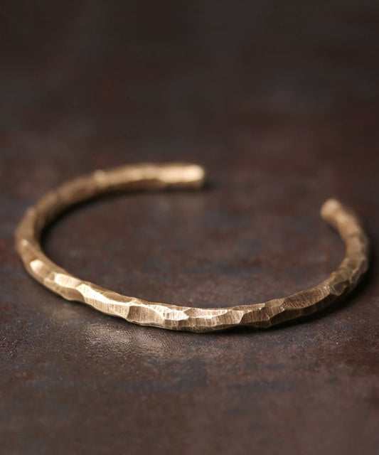 Original Design Concave And Convex Texture Handmade Universal Copper Cuff Bangles