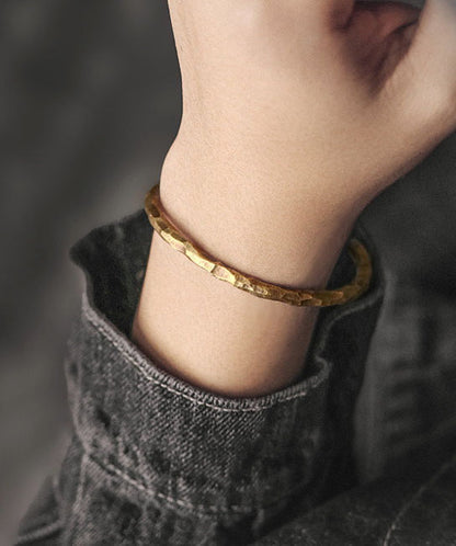 Original Design Concave And Convex Texture Handmade Universal Copper Cuff Bangles