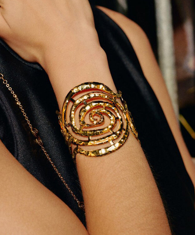 Original Design Gold Copper Overgild Hollow Out Cuff
