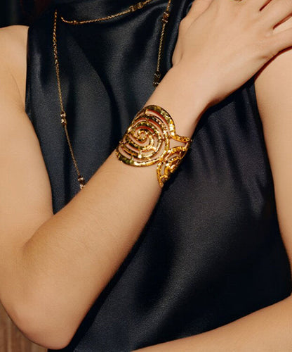 Original Design Gold Copper Overgild Hollow Out Cuff