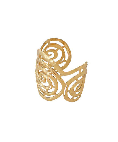 Original Design Gold Copper Overgild Hollow Out Cuff