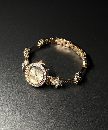Original Design Gold Metal Alloy Zircon Floral Watches