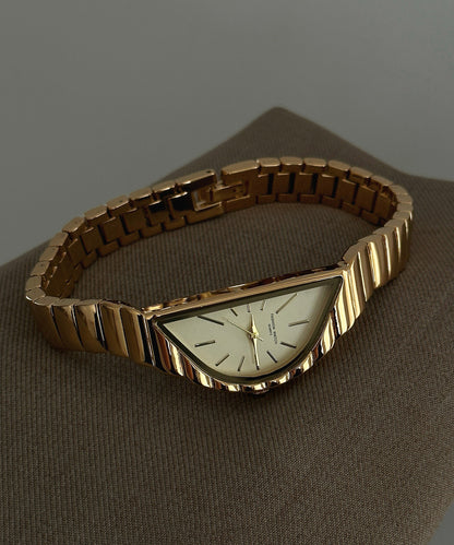 Original Design Gold Stainless Steel Alloy Half-Moon Watches