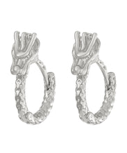 Load image into Gallery viewer, Original Design Gold Sterling Silver Overgild Animal Hoop Earrings