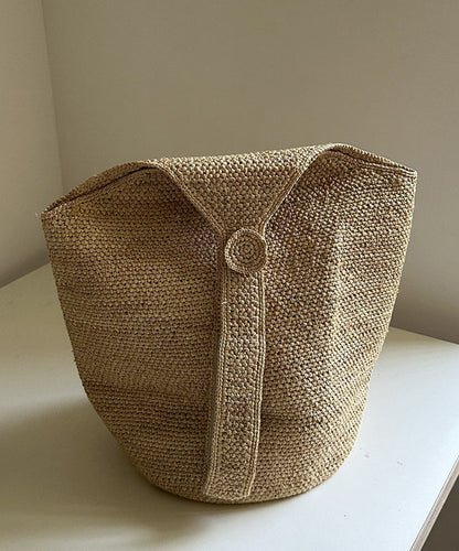Original Design Grey Large Capacity Woven Bucket Bag