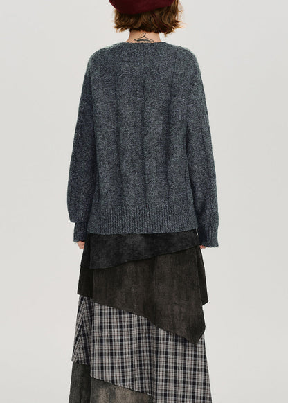 Original Design O-Neck Thick Knit Sweaters Winter
