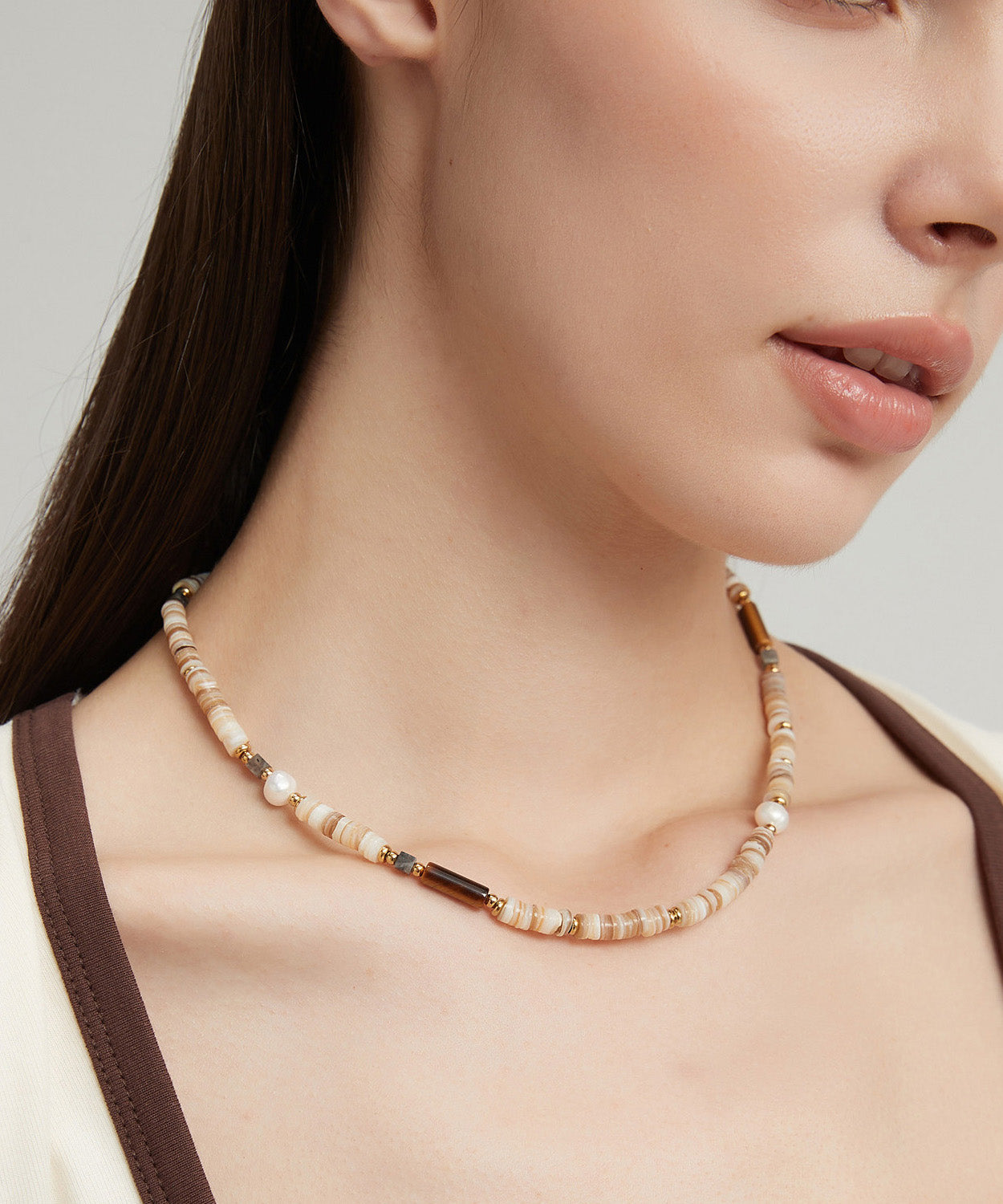 Original Design Pearl Natural Stone Bead Necklace