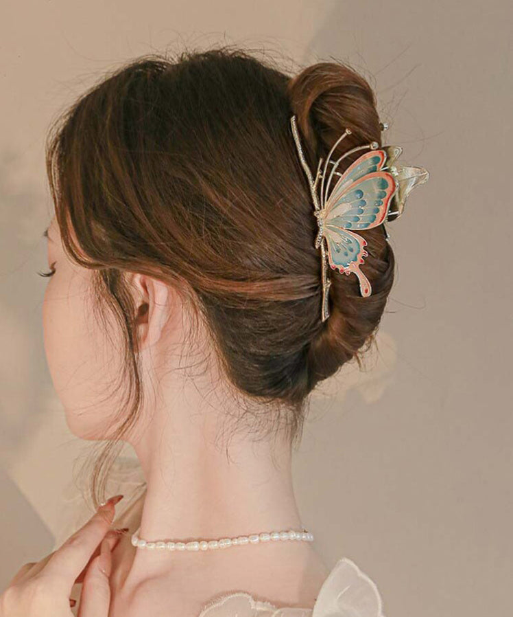 Original Design Rainbow Alloy Butterfly Hairpin
