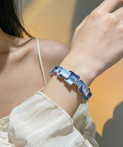 Original Design Rainbow Alloy Enamel Patchwork Bangles