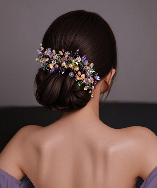 Original Design Rainbow Weave Crystal Hairpin
