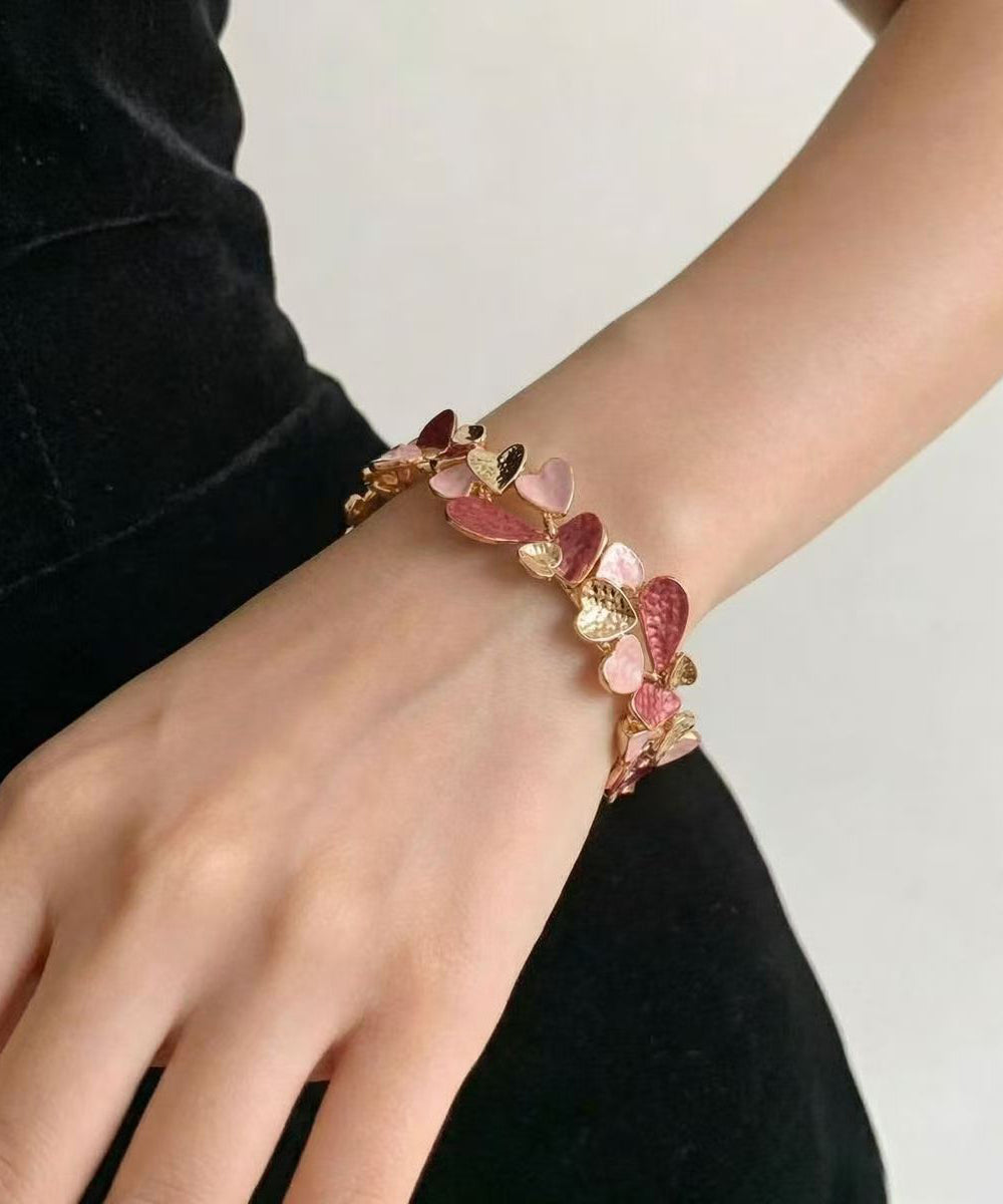 Original Design Red Alloy Love Elasticity Bangle