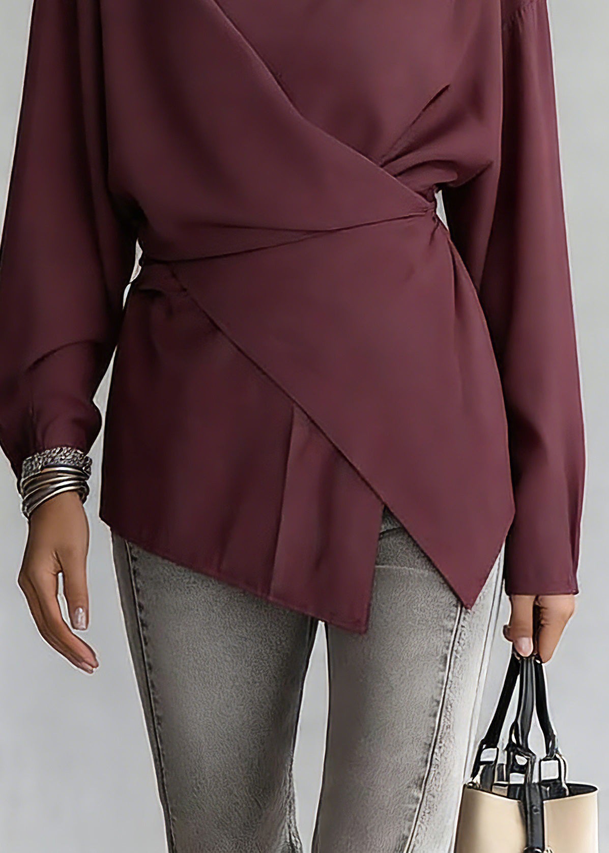 Original Design Red Crossing Shirt Spring