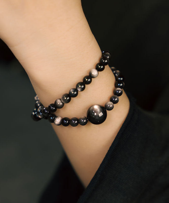 Original Design Retro Obsidian Cat Eye Unisex Bracelet