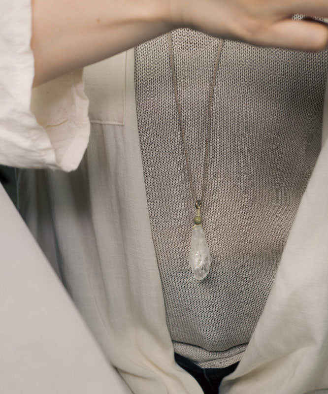 Original Design Versatile Asymmetrical Crystal Pendant Necklace