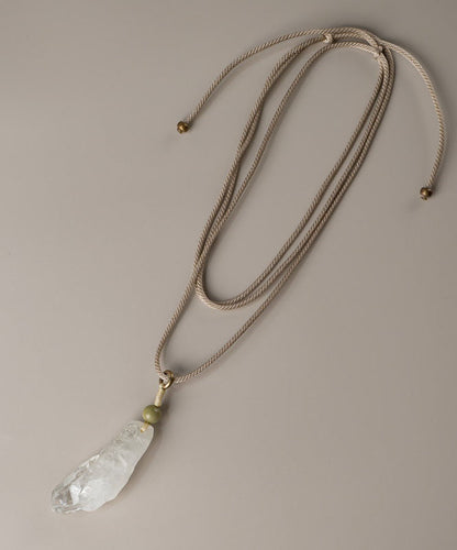 Original Design Versatile Asymmetrical Crystal Pendant Necklace