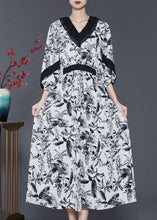 Load image into Gallery viewer, Original Design White Oversized Ink And Wash Cotton Dress Spring