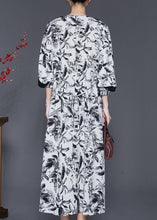 Load image into Gallery viewer, Original Design White Oversized Ink And Wash Cotton Dress Spring