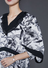 Load image into Gallery viewer, Original Design White Oversized Ink And Wash Cotton Dress Spring