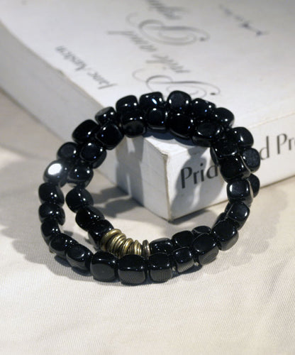 Original Obsidian Bead Male Female Multi Layer Bracelet