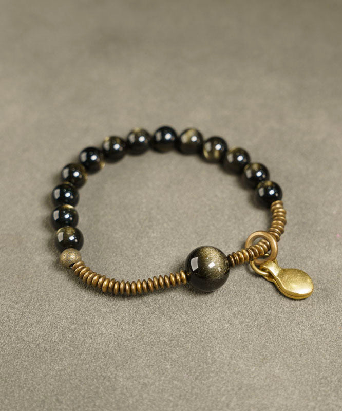 Original Personalized Obsidian Versatile Single Circle Male Bracelet