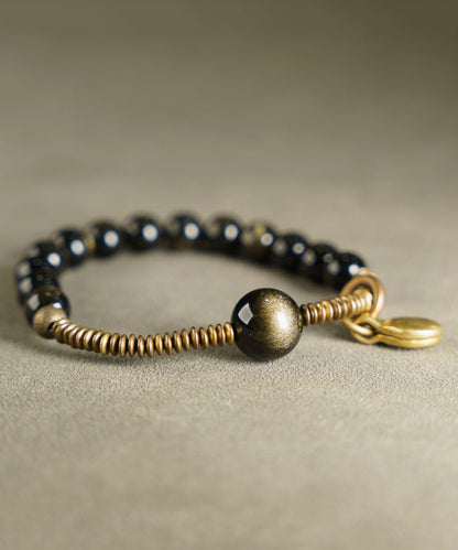 Original Personalized Obsidian Versatile Single Circle Male Bracelet