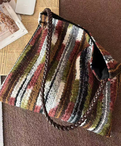 Original Rainbow Large Capacity Knitted Shoulder Bag