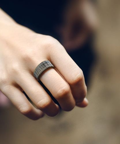 Original Vintage Copper Winding Technique Making Unisex Rings
