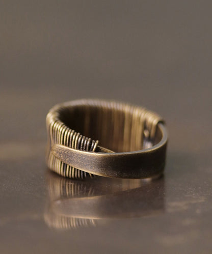 Original Vintage Copper Winding Technique Making Unisex Rings