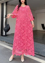 Load image into Gallery viewer, Original Yellow O Neck Hollow Out Embroidered Lace Dresses Summer