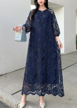 Load image into Gallery viewer, Original Yellow O Neck Hollow Out Embroidered Lace Dresses Summer