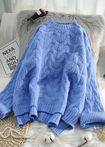 Oversized spring beige knit tops oversized low high design clothes - SooLinen