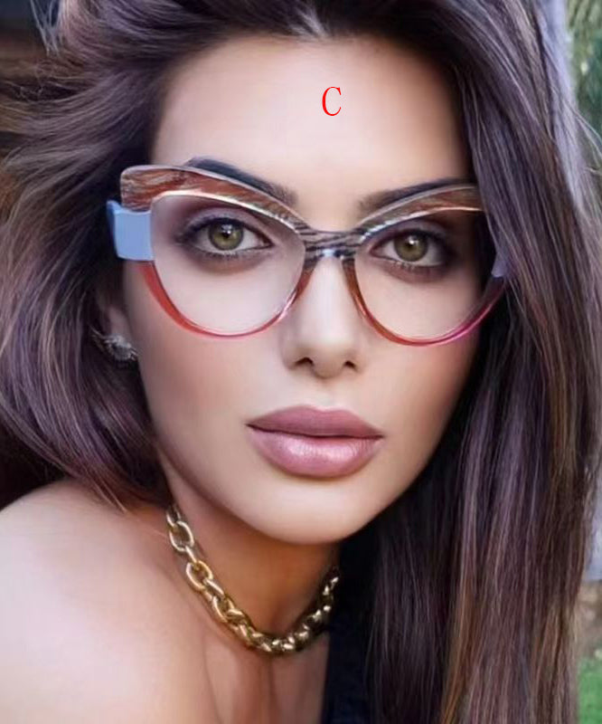 Personalized Color Blocking Anti Blue Light Full Frame Reading Glasses