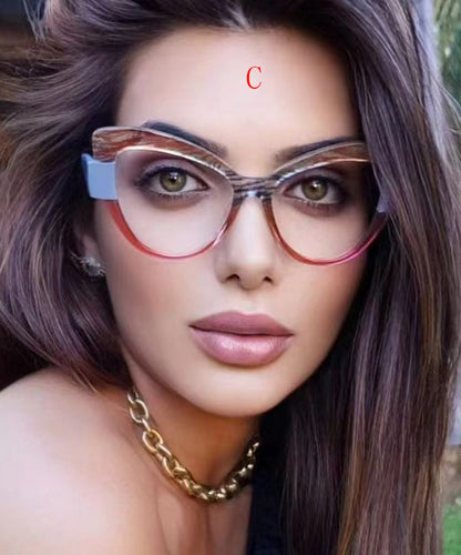 Personalized Color Blocking Anti Blue Light Full Frame Reading Glasses