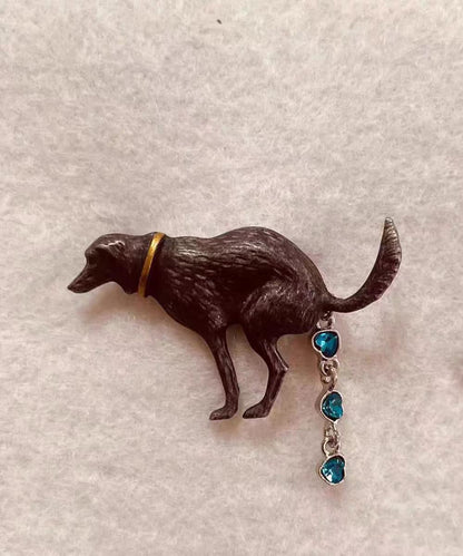 Personalized Creative Spoof Animal Puppy Poop Brooch
