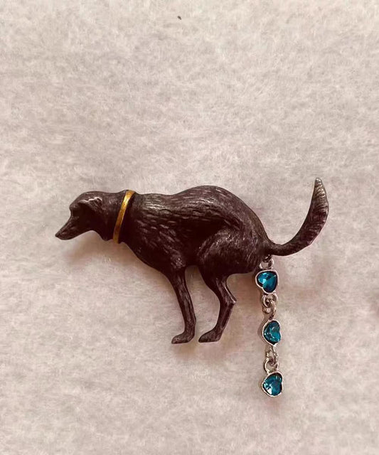 Personalized Creative Spoof Animal Puppy Poop Brooch