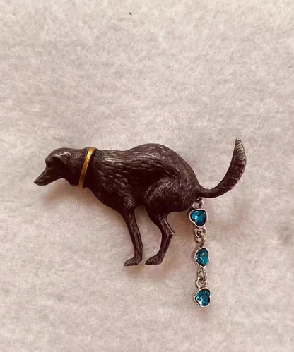 Personalized Creative Spoof Animal Puppy Poop Brooch
