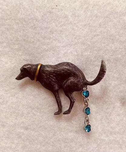 Personalized Creative Spoof Animal Puppy Poop Brooch