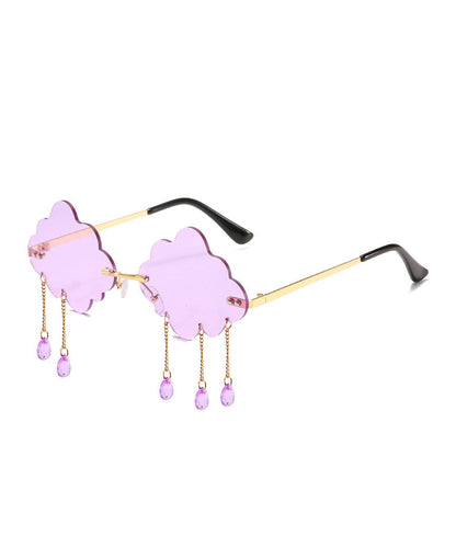 Personalized Royal Blue Cloud Droplet Sunglasses