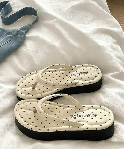 Pink Beach Platform Comfy Splicing Flip Flops