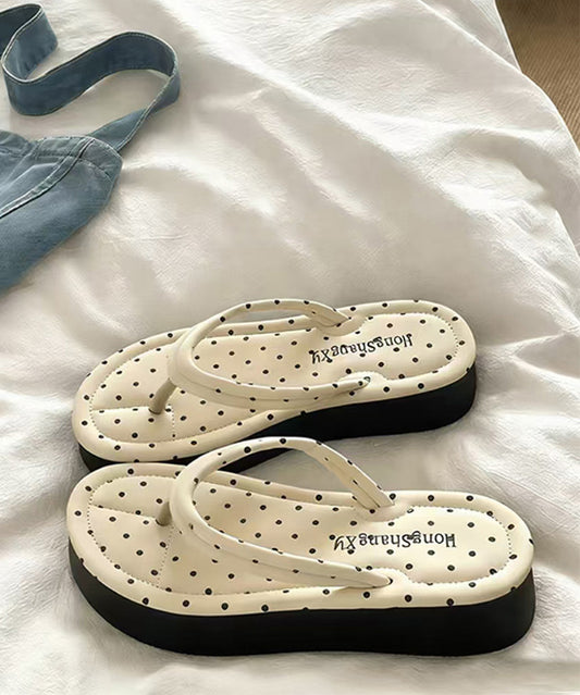 Pink Beach Platform Comfy Splicing Flip Flops