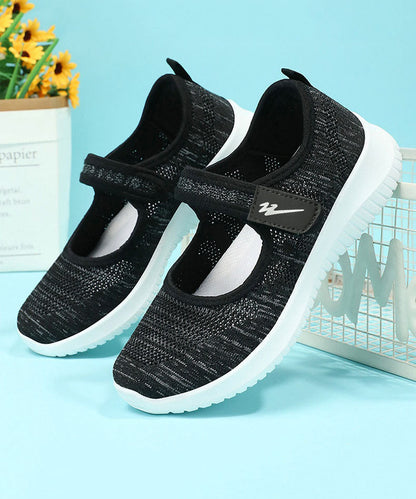 Pink Breathable Mesh Casual Flat Shoes Buckle Strap