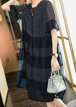 Load image into Gallery viewer, Plus Size Black Print Chiffon Maxi Dress Summer
