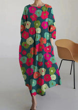 Load image into Gallery viewer, Plus Size Blue Print Wrinkled Maxi Dress Spring