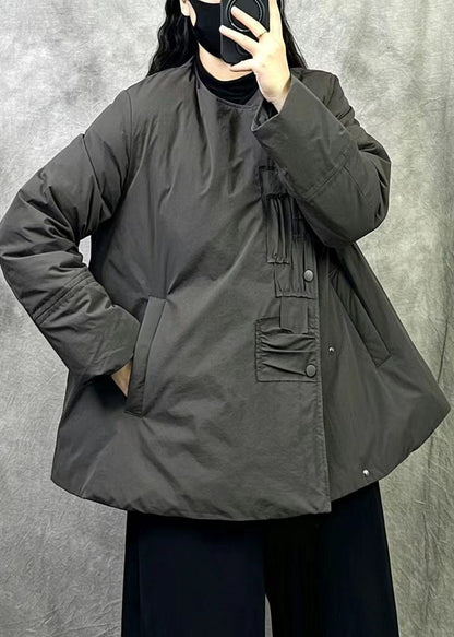 Plus Size Grey Oversized Duck Down Canada Goose Jacket Winter