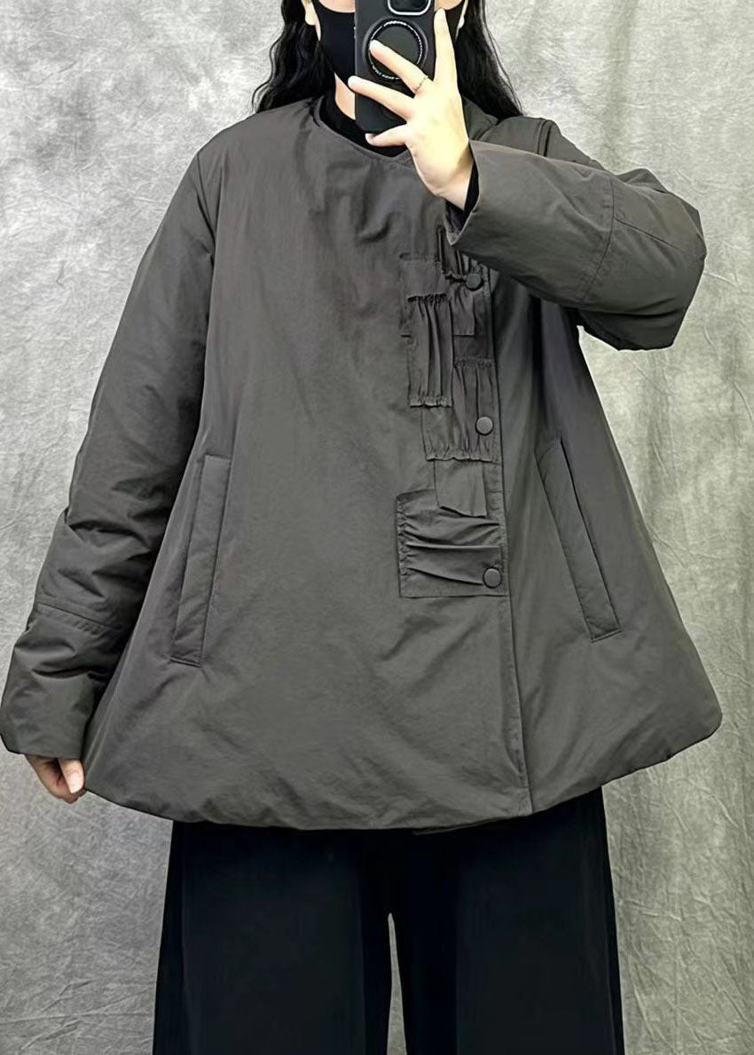 Plus Size Grey Oversized Duck Down Canada Goose Jacket Winter