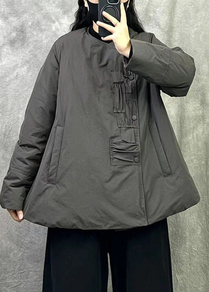 Plus Size Grey Oversized Duck Down Canada Goose Jacket Winter