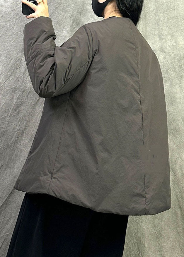 Plus Size Grey Oversized Duck Down Canada Goose Jacket Winter