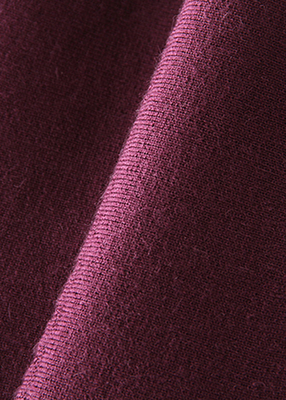 Plus Size Mulberry O-Neck slim fit Woolen Dresses Spring