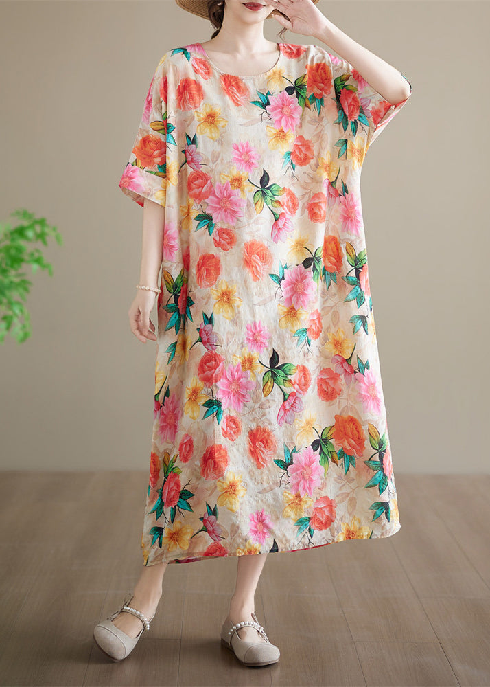 Plus Size Print Patchwork Maxi Dresses Summer